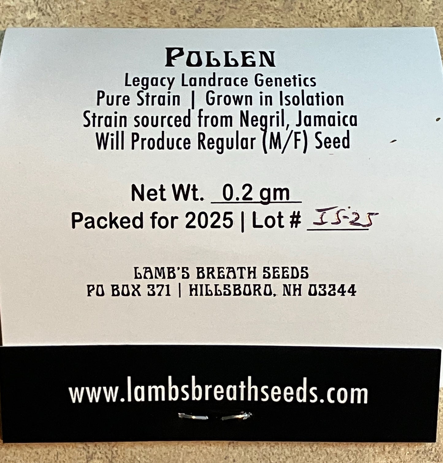 Lamb's Breath Pollen