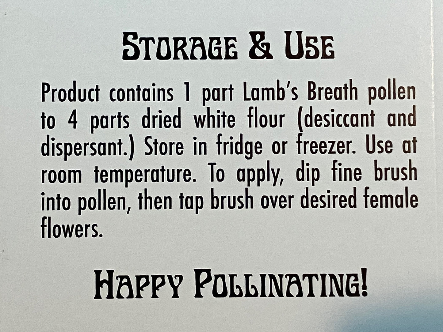 Lamb's Breath Pollen